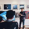 Man presents to group