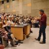 Professor teaching in front of a class