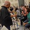 Michael Sachs works with CU Boulder trumpet section during 2015 Cleveland Orchestra residency