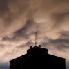 Clouds over the physics tower