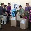 Employees donate coats during coat drive