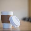 Coffee cup in a board room