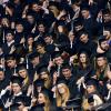 Students during commencement