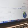 Computer with charts and graphs