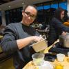 Students participate in a cooking class