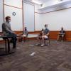physically distanced classroom