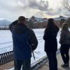 CUPD and CRI-TAC officials take a walking tour of campus as part of a security audit