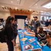 Tables at the spring Involvement Fair