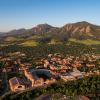 aerial view of the CU Boulder campus