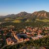 aerial view of the CU Boulder campus