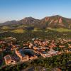 Aerial view of the CU Boulder campus