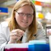 World-renowed researcher Kristi Anseth works in the lab at CU Boulder’s Jennie Smoly Caruthers Biotechnology Building.
