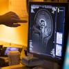 A brain image on a screen