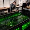 CU Boulder professor John Crimaldi works in his lab on campus