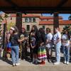 Campus community members participate in the campus powwow