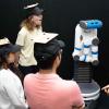 Students work with chembot