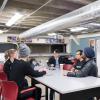 Students gather in the Idea Forge