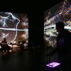 art installation in ATLAS's black box theater