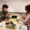 Students do a craft at the CU Art Museum