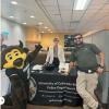 Prevention Science Program tables with CUPD to share Safe2Tell resources
