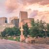 Denver skyline from City Park