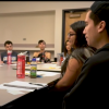 Students taking part in a. CU Dialogues event