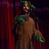 Student dressed as tree performs stand up