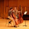A music student learning