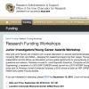 Image of the Research Funding Workshops website