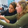 School of Education students working on a project