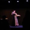 actor Tamara Meneghini performs as Elizabeth I on stage