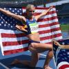 Collage featuring Emma Coburn and Jennifer Simpson 