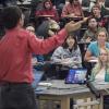students listen to Professor Eric Cornell's lecture
