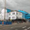 Construction of the new CASE building atop the Euclid Parking Garage