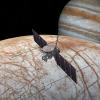 Artist rendering of mission spacecraft above Europa