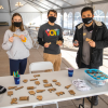 Students at a grab-and-go event on campus