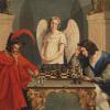 painting of Faust and Mephisto playing chess