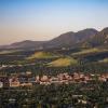CU Boulder campus aerial shot.