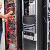 person working on server