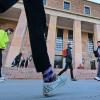 Students walking on campus