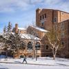 Snowy day on campus