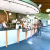students get coffee at Laughing Goat in Norlin Library