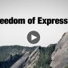 Freedom of Expression video still with play button