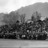 A historical photo of Gamble Field at CU Boulder