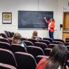 Instructor leads geology class