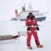 A researcher seen on the MOSAIC expedition in the Arctic