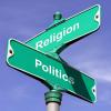 Crossroads sign for Religion and Politics