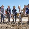 Campus leaders break ground at business-engineering building expansion site