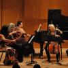 String orchestra performs in Grusin Hall