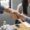 Two people shaking hands